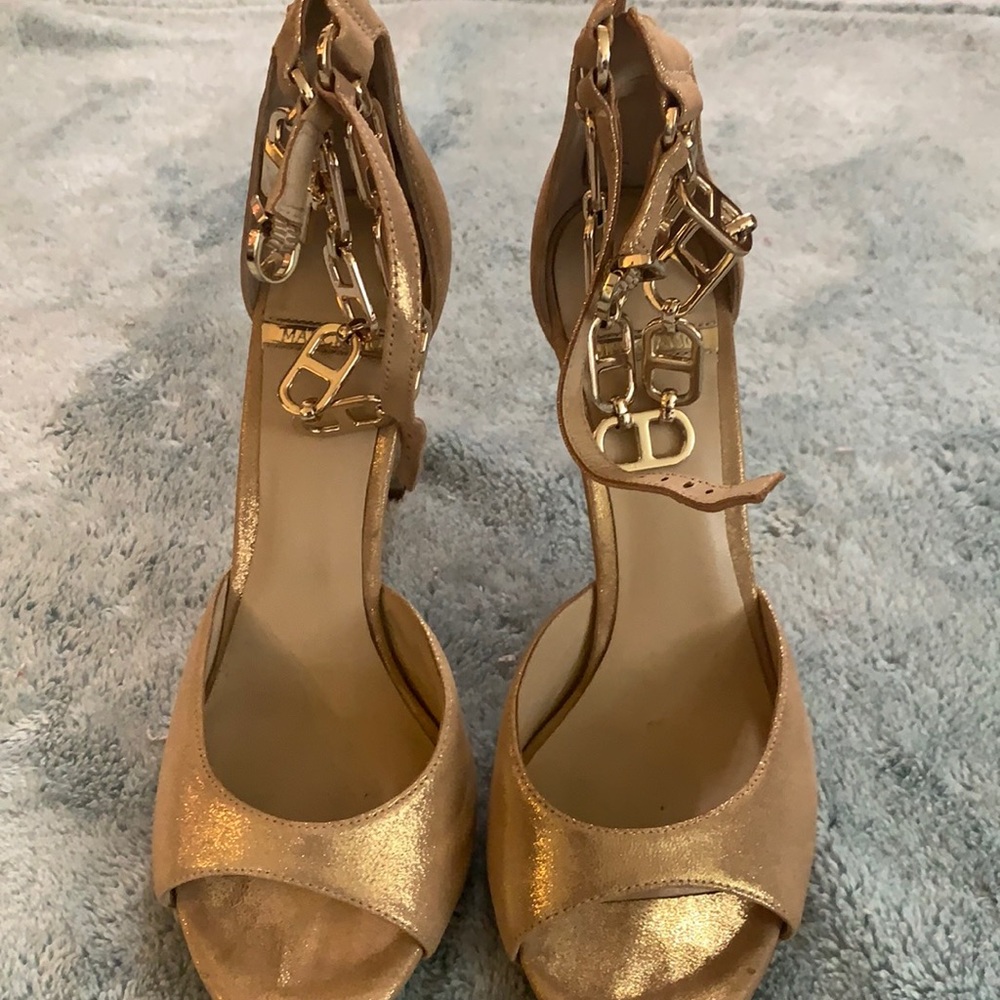 MARCIANO Ankle Buckle & Back Zipper Women’s Heels
